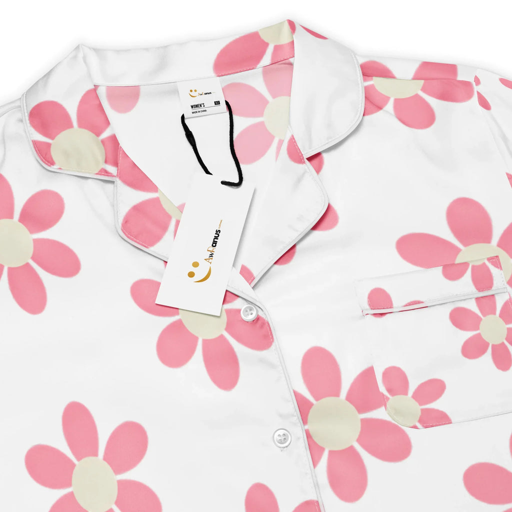 All-over print women’s short sleeve pajama top All-over print women’s short sleeve pajama top AwRans Clothing all-over-print-womens-short-sleeve-pajama-top-white-product-details-67c3a33167e1f