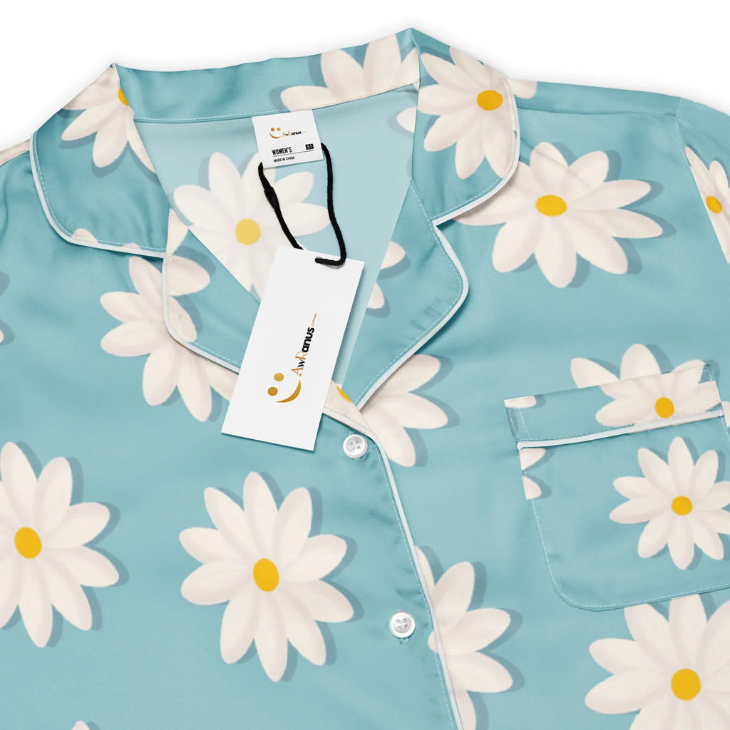 All-over print women’s short sleeve pajama top All-over print women’s short sleeve pajama top AwRans Clothing all-over-print-womens-short-sleeve-pajama-top-white-product-details-67c3a3a18b20f