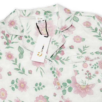 All-over print women’s short sleeve pajama top - AwRans Clothing