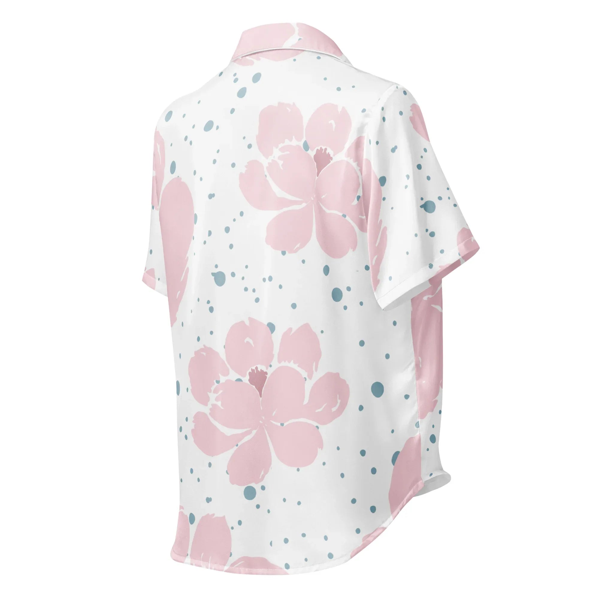 All-over print women’s short sleeve pajama top All-over print women’s short sleeve pajama top AwRans Clothing all-over-print-womens-short-sleeve-pajama-top-white-right-back-67c3a366d6611
