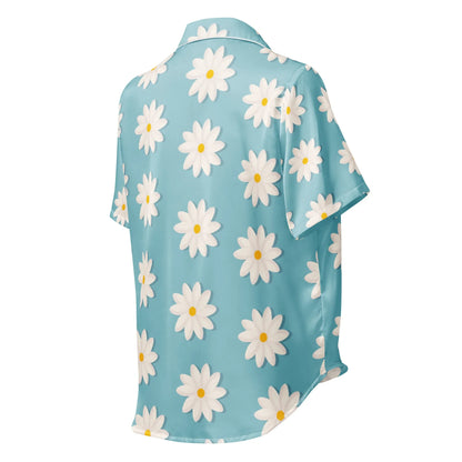 All-over print women’s short sleeve pajama top - AwRans Clothing