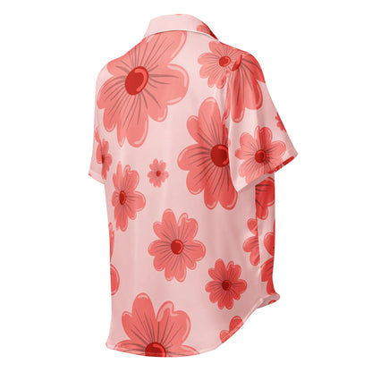 All-over print women’s short sleeve pajama top - AwRans Clothing
