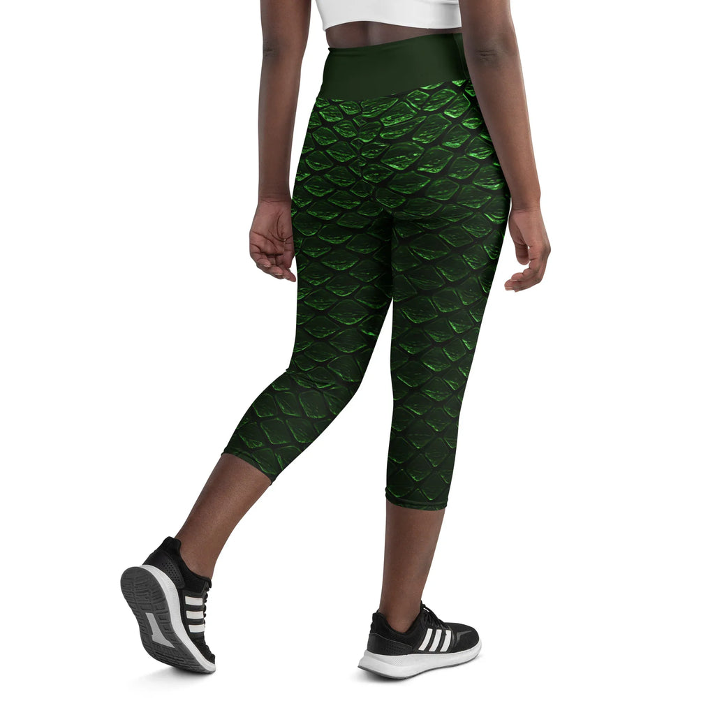 Yoga Capri Leggings Yoga Leggings AwRans Clothing all-over-print-yoga-capri-leggings-white-back-687b4d7ac9e7d