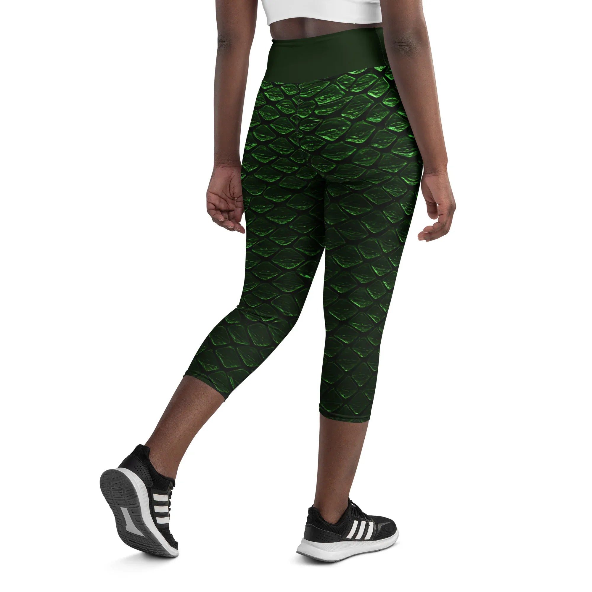 Yoga Capri Leggings Yoga Leggings AwRans Clothing all-over-print-yoga-capri-leggings-white-back-687b4d7ac9e7d