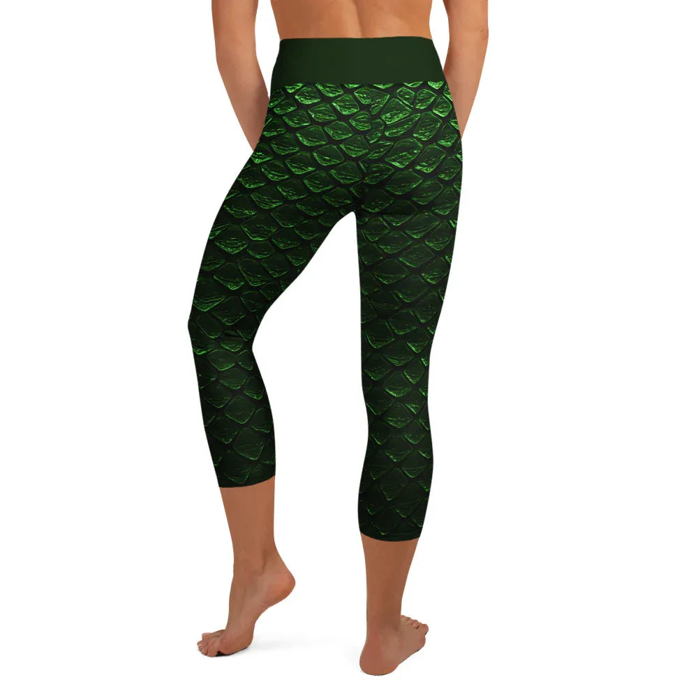 Yoga Capri Leggings Yoga Leggings AwRans Clothing all-over-print-yoga-capri-leggings-white-back-687b4d7aca1a4