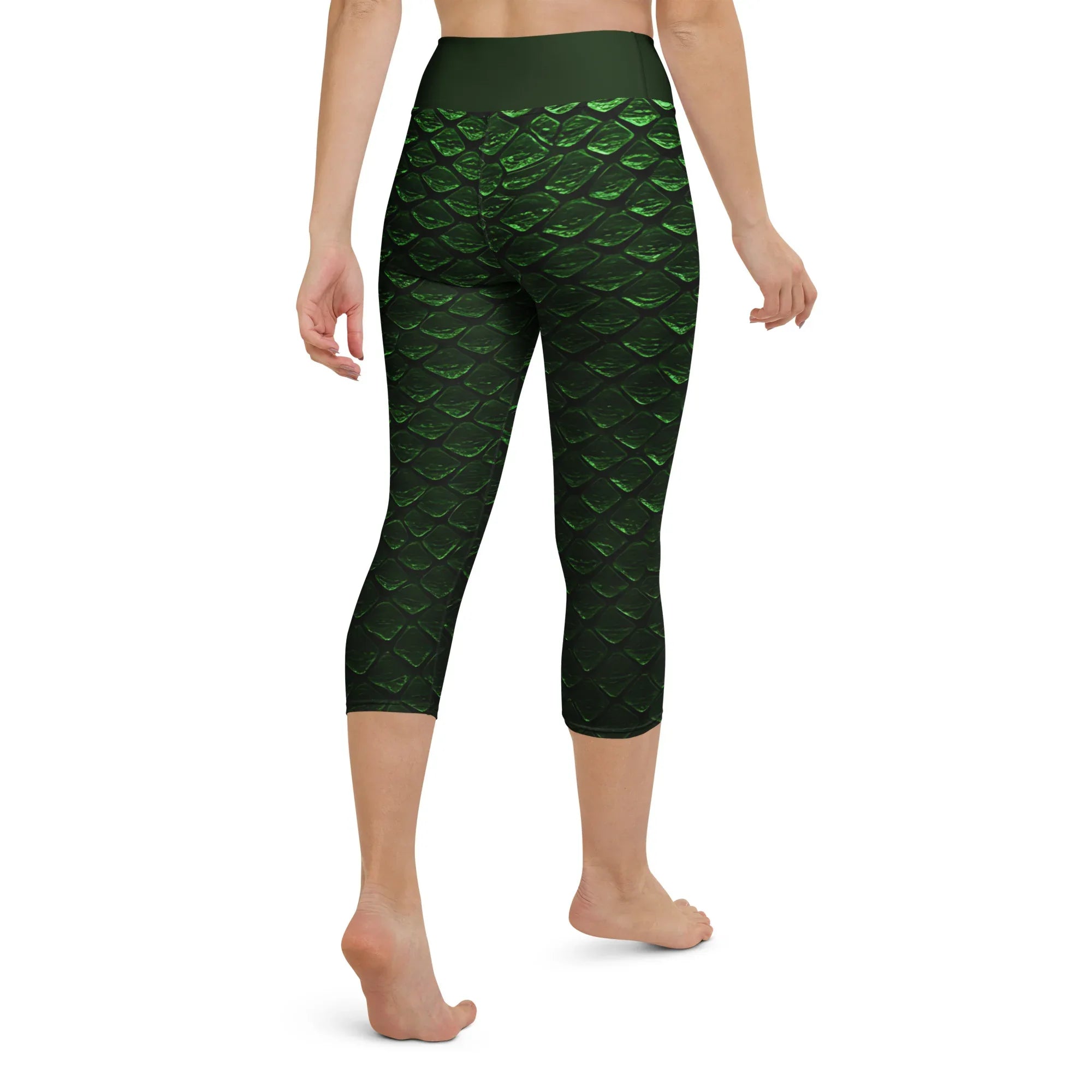 Yoga Capri Leggings Yoga Leggings AwRans Clothing all-over-print-yoga-capri-leggings-white-back-687b4d7aca3ce