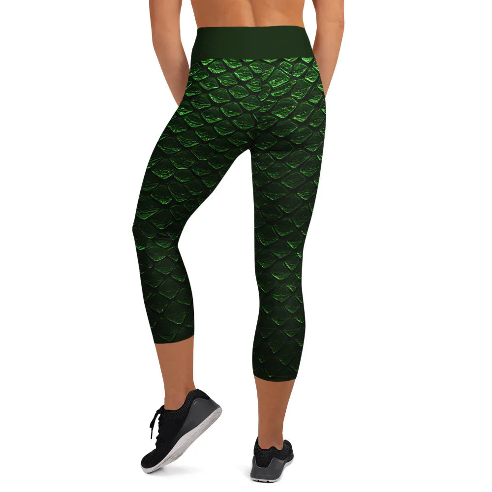 Yoga Capri Leggings Yoga Leggings AwRans Clothing all-over-print-yoga-capri-leggings-white-back-687b4d7acad2f