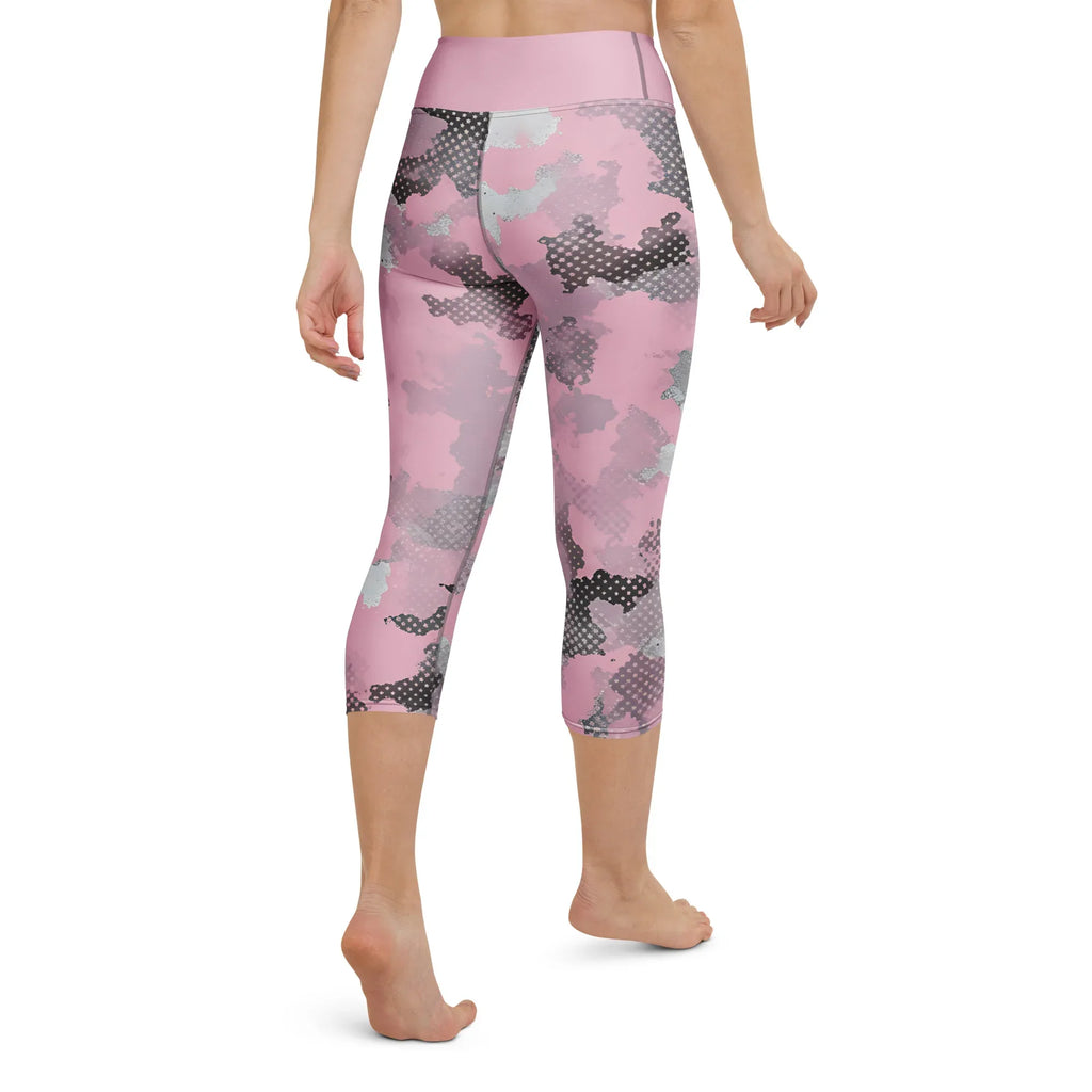 Yoga Capri Leggings Yoga Leggings AwRans Clothing all-over-print-yoga-capri-leggings-white-back-687b4ea6316e9