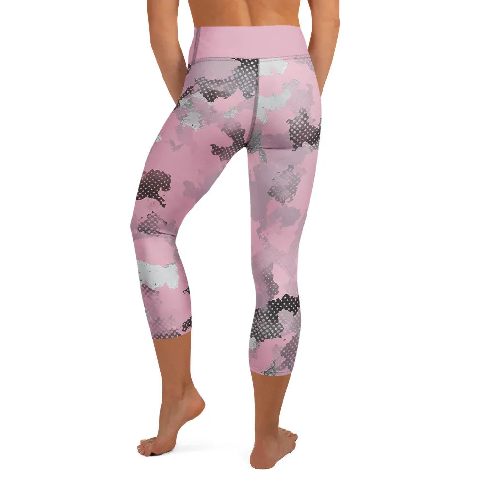 Yoga Capri Leggings Yoga Leggings AwRans Clothing all-over-print-yoga-capri-leggings-white-back-687b4ea631d49