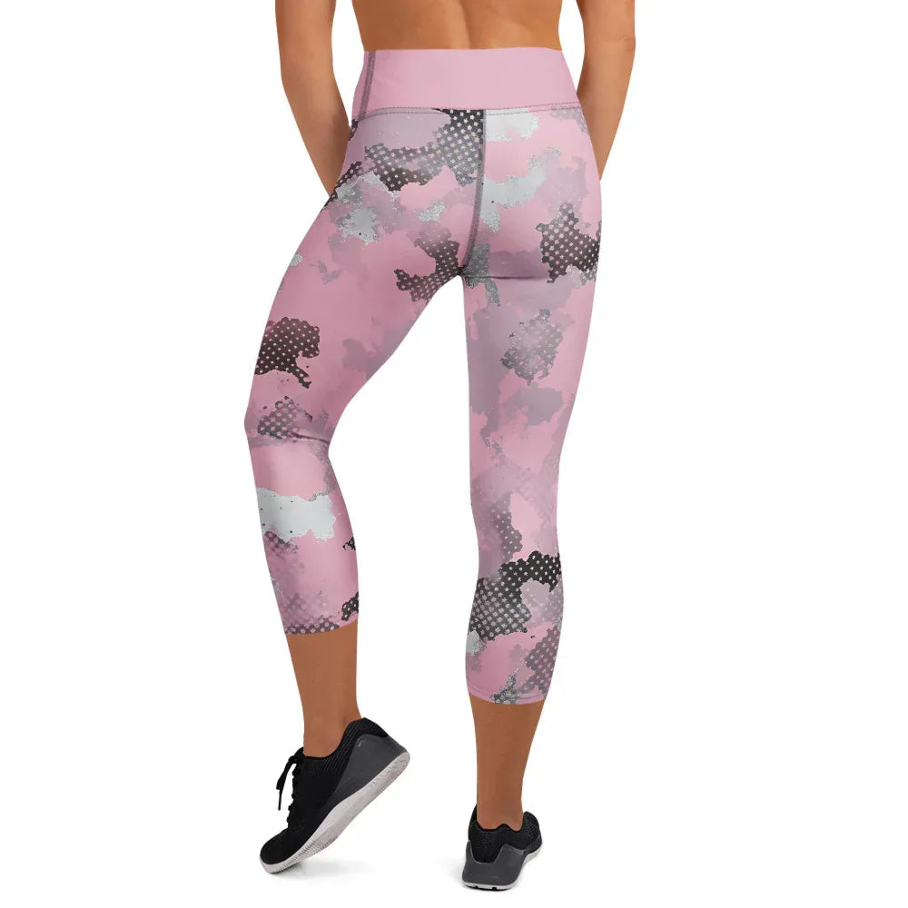 Yoga Capri Leggings Yoga Leggings AwRans Clothing all-over-print-yoga-capri-leggings-white-back-687b4ea632b96