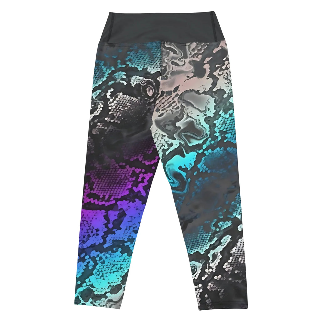 Yoga Capri Leggings Yoga Leggings AwRans Clothing all-over-print-yoga-capri-leggings-white-back-687b4f66ef2bd