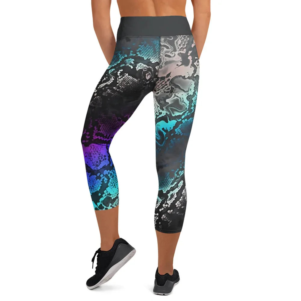 Yoga Capri Leggings Yoga Leggings AwRans Clothing all-over-print-yoga-capri-leggings-white-back-687b4f66ef7f7