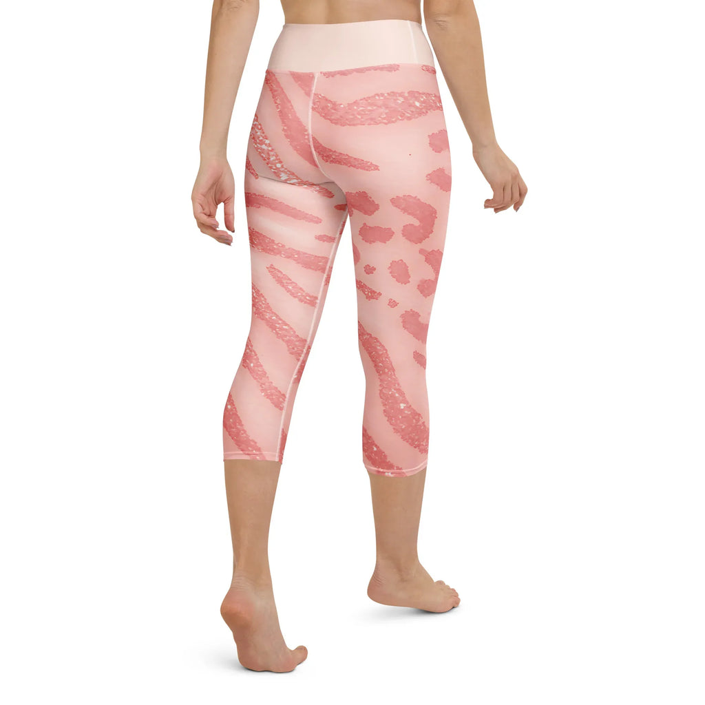 Yoga Capri Leggings Yoga Leggings AwRans Clothing all-over-print-yoga-capri-leggings-white-back-687b594f776c1