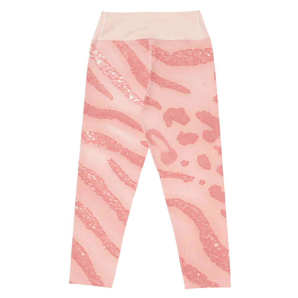 Yoga Capri Leggings Yoga Leggings AwRans Clothing all-over-print-yoga-capri-leggings-white-back-687b594f77b10