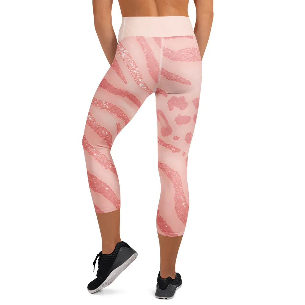 Yoga Capri Leggings Yoga Leggings AwRans Clothing all-over-print-yoga-capri-leggings-white-back-687b594f780a3