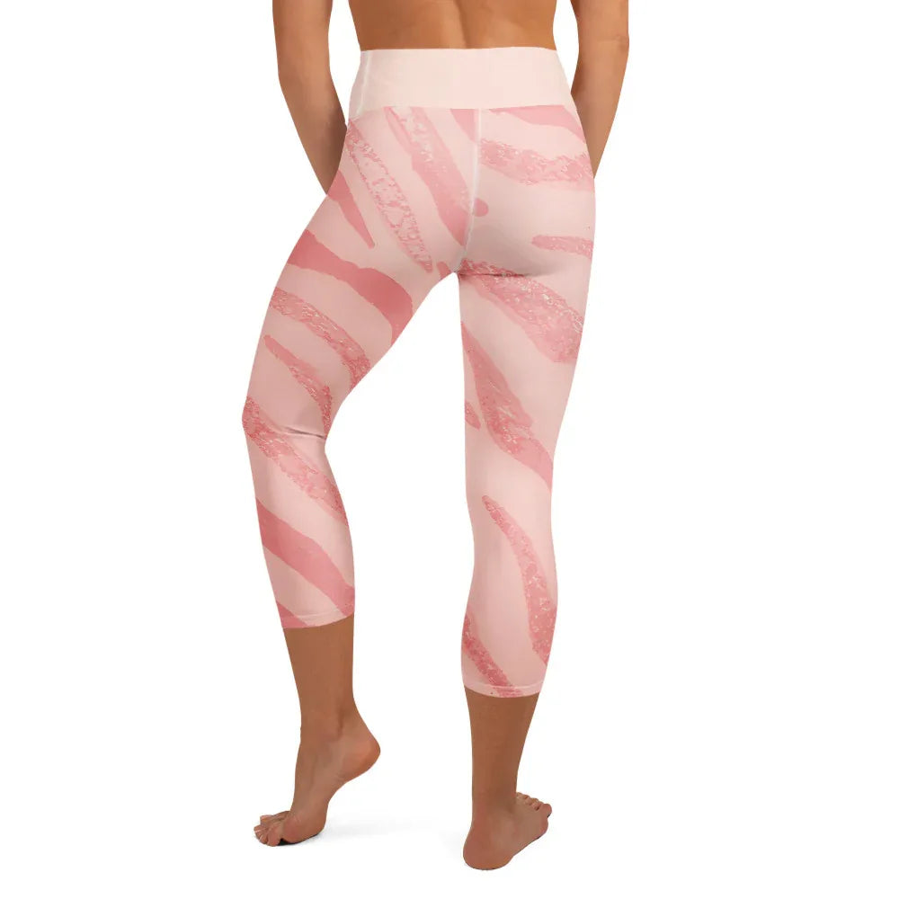 Yoga Capri Leggings Yoga Leggings AwRans Clothing all-over-print-yoga-capri-leggings-white-back-687b5a651c15d