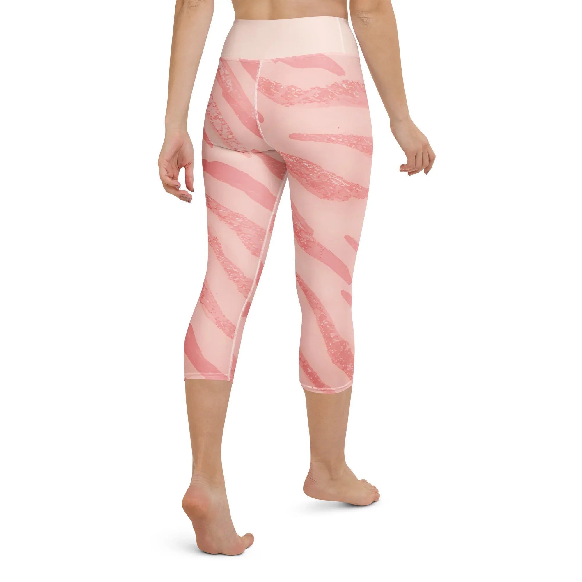 Yoga Capri Leggings Yoga Leggings AwRans Clothing all-over-print-yoga-capri-leggings-white-back-687b5a651c458