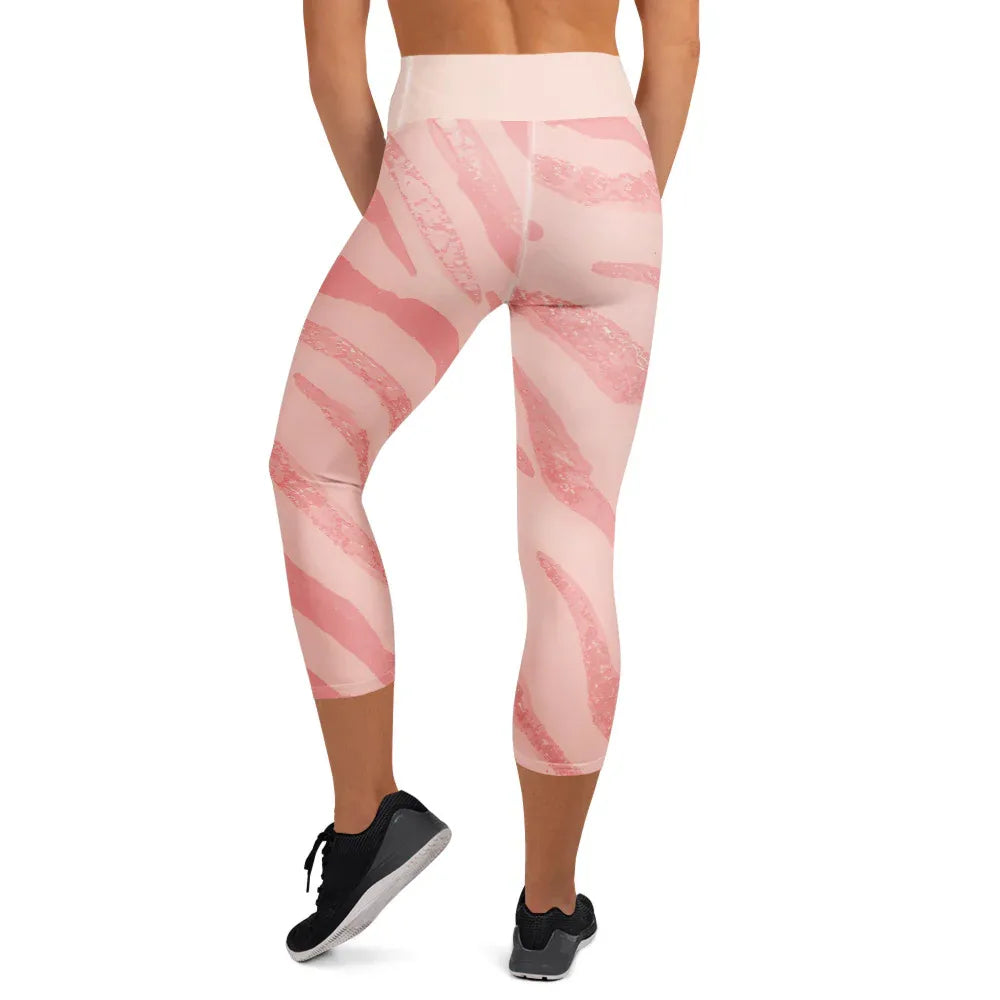 Yoga Capri Leggings Yoga Leggings AwRans Clothing all-over-print-yoga-capri-leggings-white-back-687b5a651d5a4