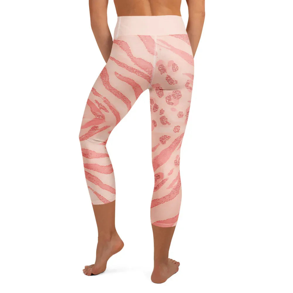 Yoga Capri Leggings Yoga Leggings AwRans Clothing all-over-print-yoga-capri-leggings-white-back-687b5d29d1ddc