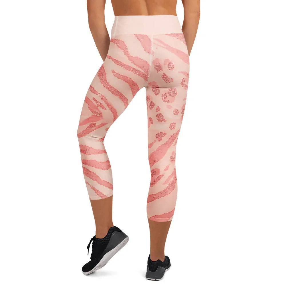 Yoga Capri Leggings Yoga Leggings AwRans Clothing all-over-print-yoga-capri-leggings-white-back-687b5d29d298f