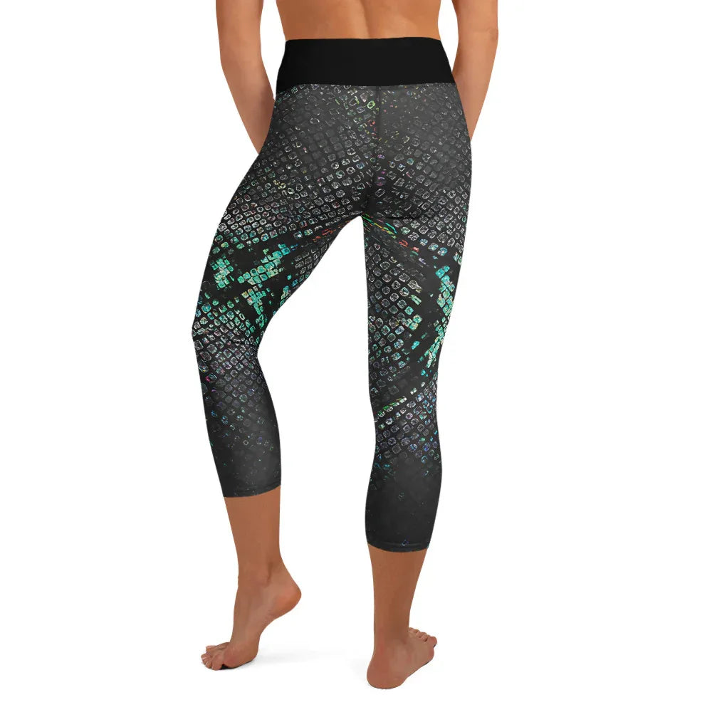 Yoga Capri Leggings Yoga Leggings AwRans Clothing all-over-print-yoga-capri-leggings-white-back-687b5e77690c9