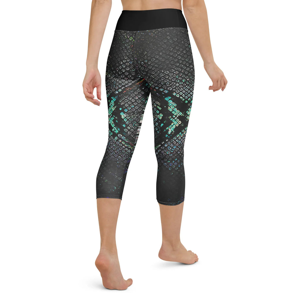 Yoga Capri Leggings Yoga Leggings AwRans Clothing all-over-print-yoga-capri-leggings-white-back-687b5e7769338