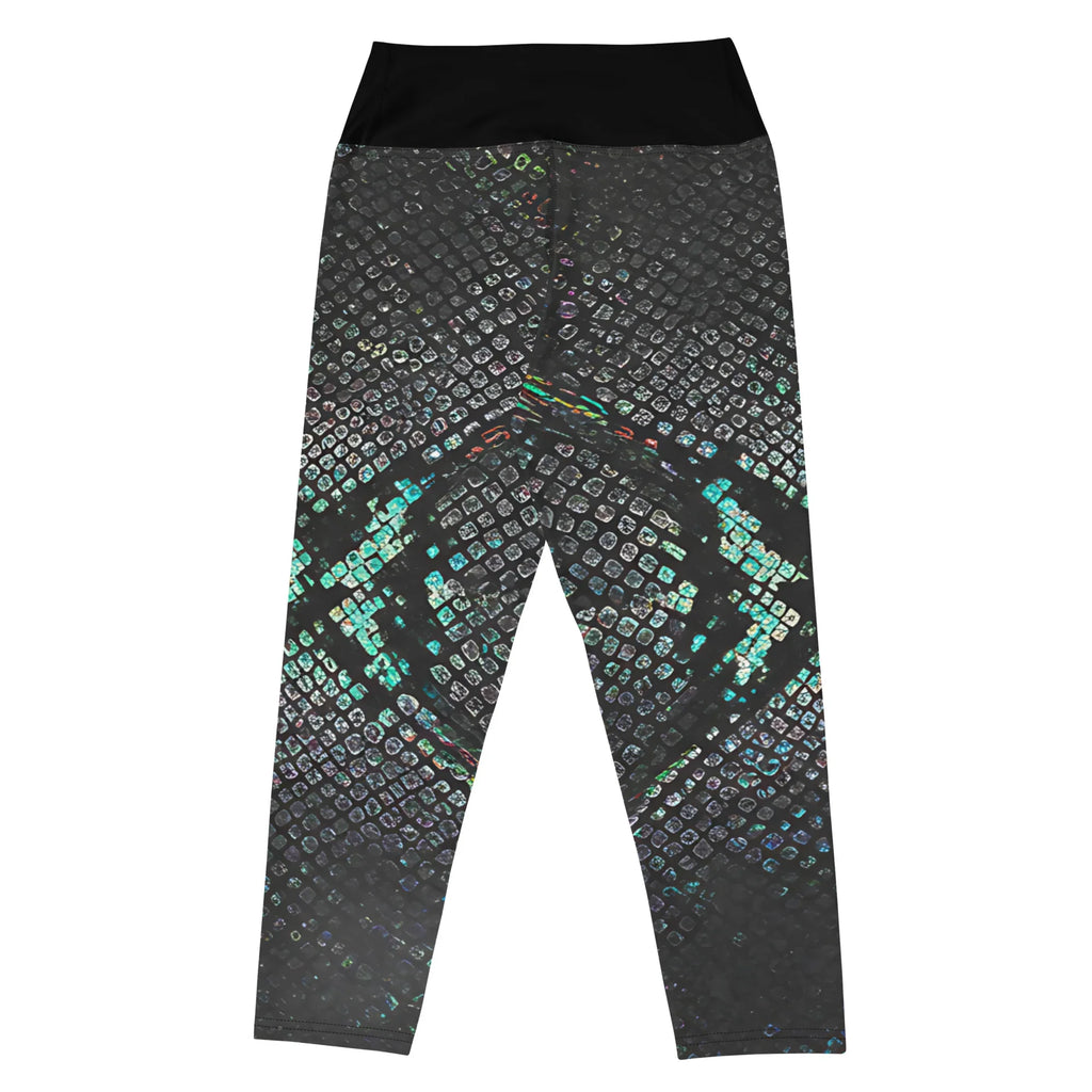 Yoga Capri Leggings Yoga Leggings AwRans Clothing all-over-print-yoga-capri-leggings-white-back-687b5e7769784