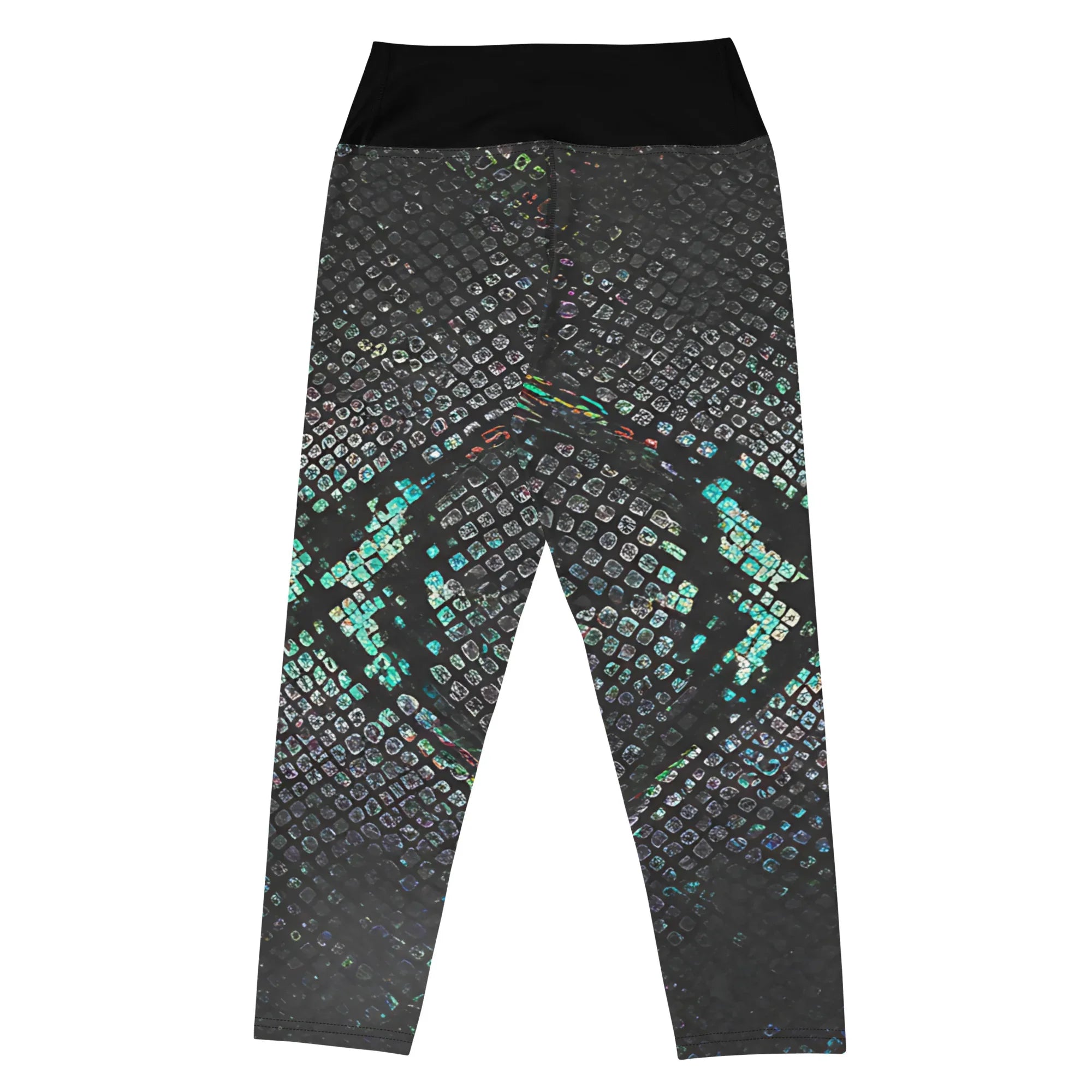 Yoga Capri Leggings Yoga Leggings AwRans Clothing all-over-print-yoga-capri-leggings-white-back-687b5e7769784