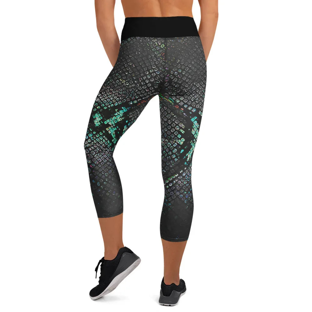 Yoga Capri Leggings Yoga Leggings AwRans Clothing all-over-print-yoga-capri-leggings-white-back-687b5e7769d01