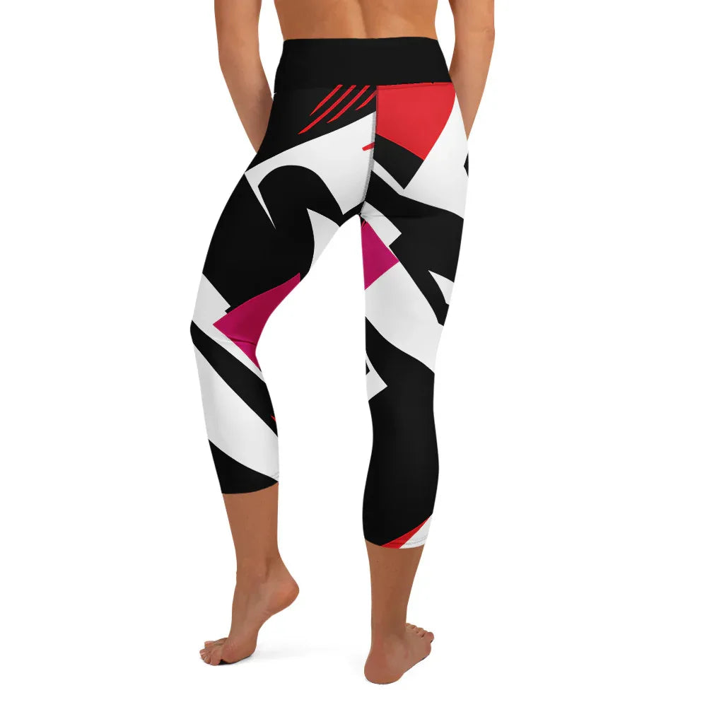 Yoga Capri Leggings Yoga Leggings AwRans Clothing all-over-print-yoga-capri-leggings-white-back-687b670f2f6ef