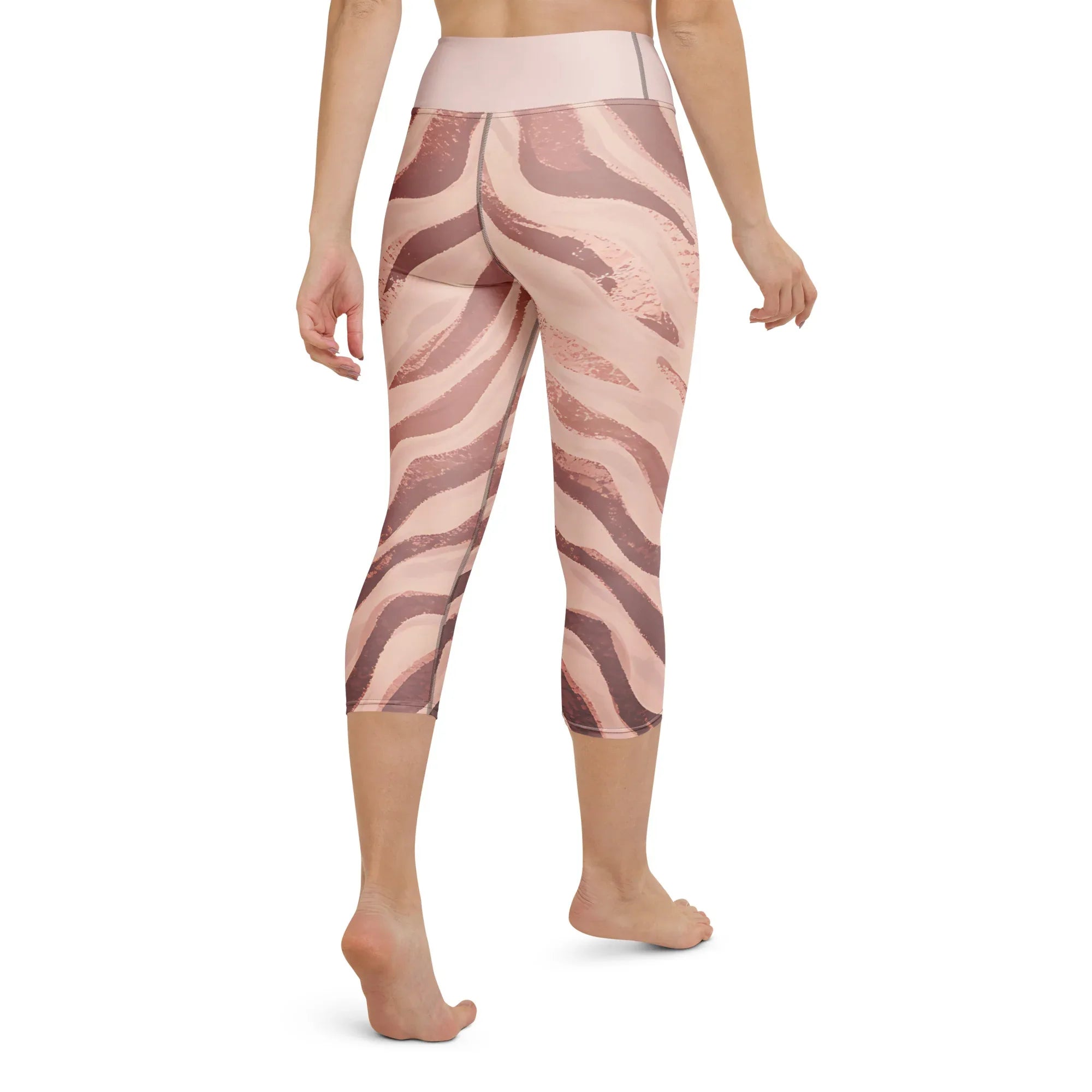 Yoga Capri Leggings Yoga Leggings AwRans Clothing all-over-print-yoga-capri-leggings-white-back-687da0d9aef4f