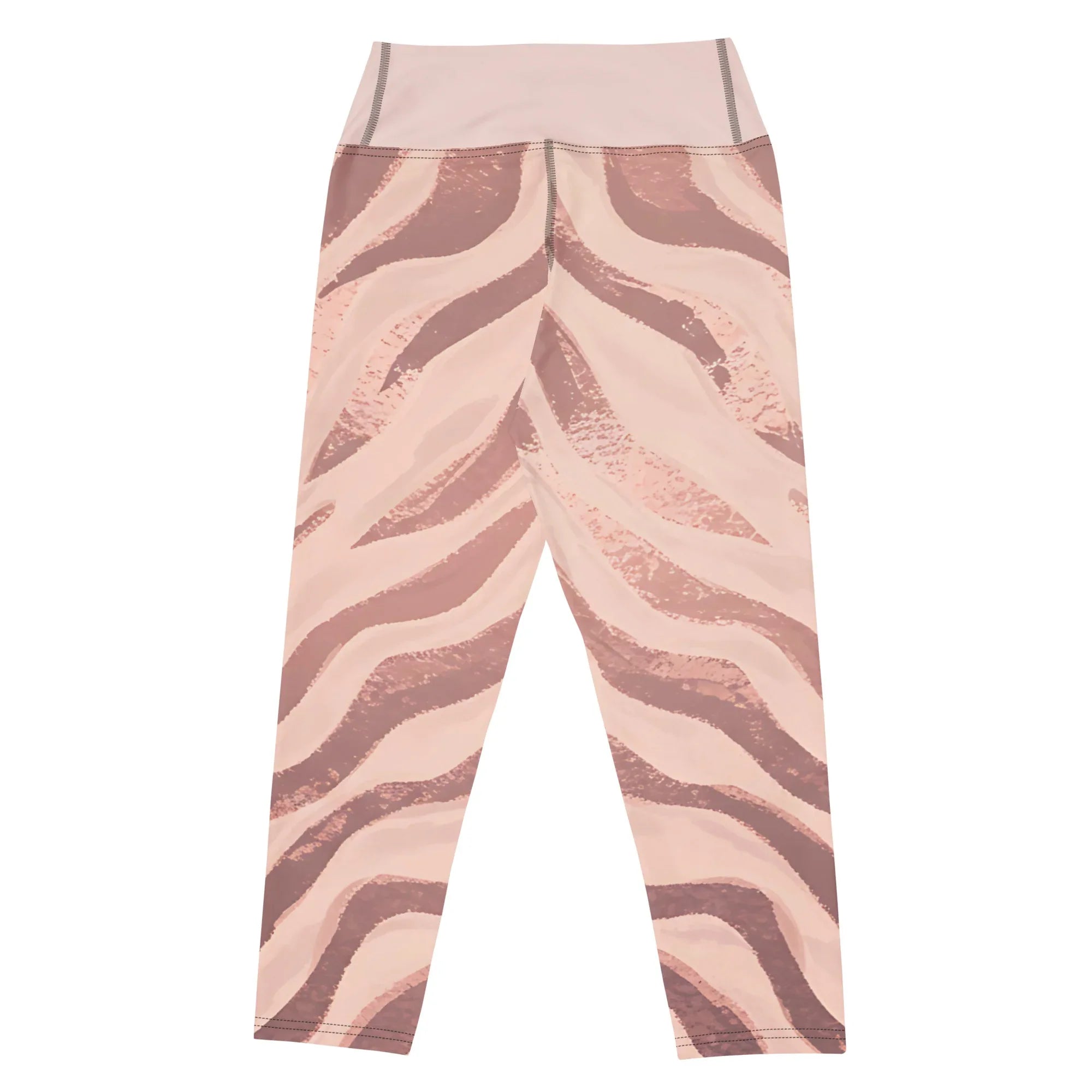 Yoga Capri Leggings Yoga Leggings AwRans Clothing all-over-print-yoga-capri-leggings-white-back-687da0d9af3a7