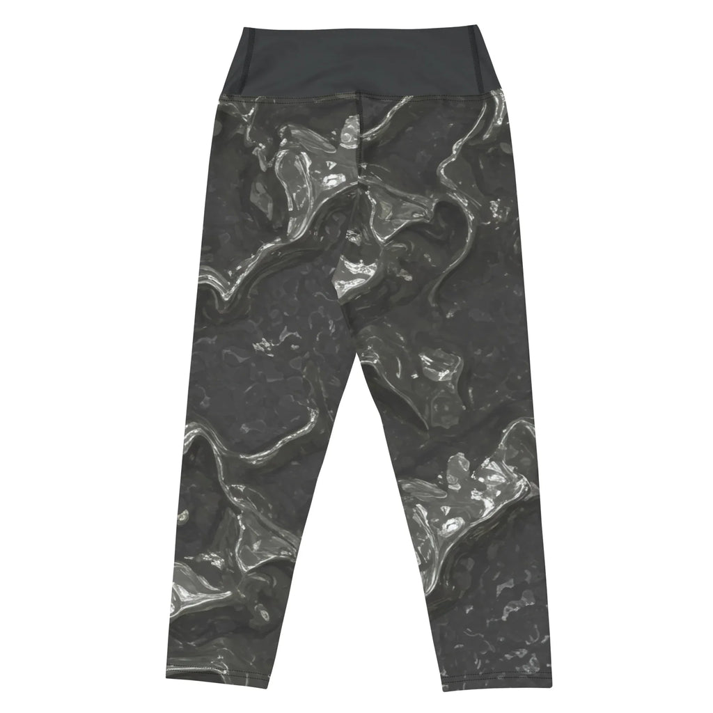 Yoga Capri Leggings Yoga Leggings AwRans Clothing all-over-print-yoga-capri-leggings-white-back-687db3e786d60