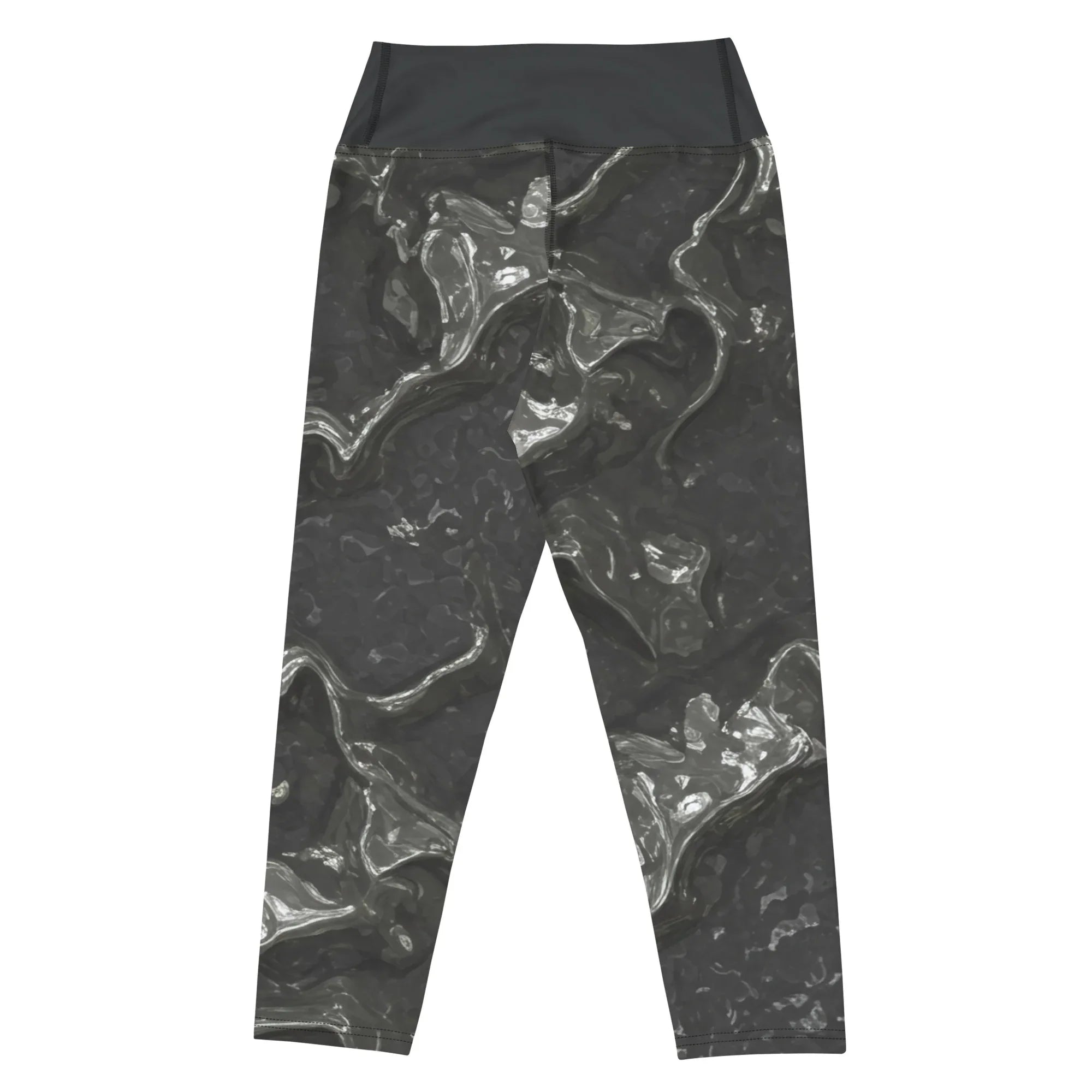 Yoga Capri Leggings Yoga Leggings AwRans Clothing all-over-print-yoga-capri-leggings-white-back-687db3e786d60