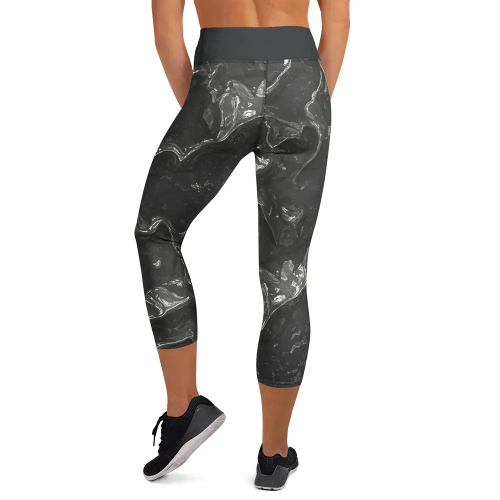 Yoga Capri Leggings Yoga Leggings AwRans Clothing all-over-print-yoga-capri-leggings-white-back-687db3e7872e2