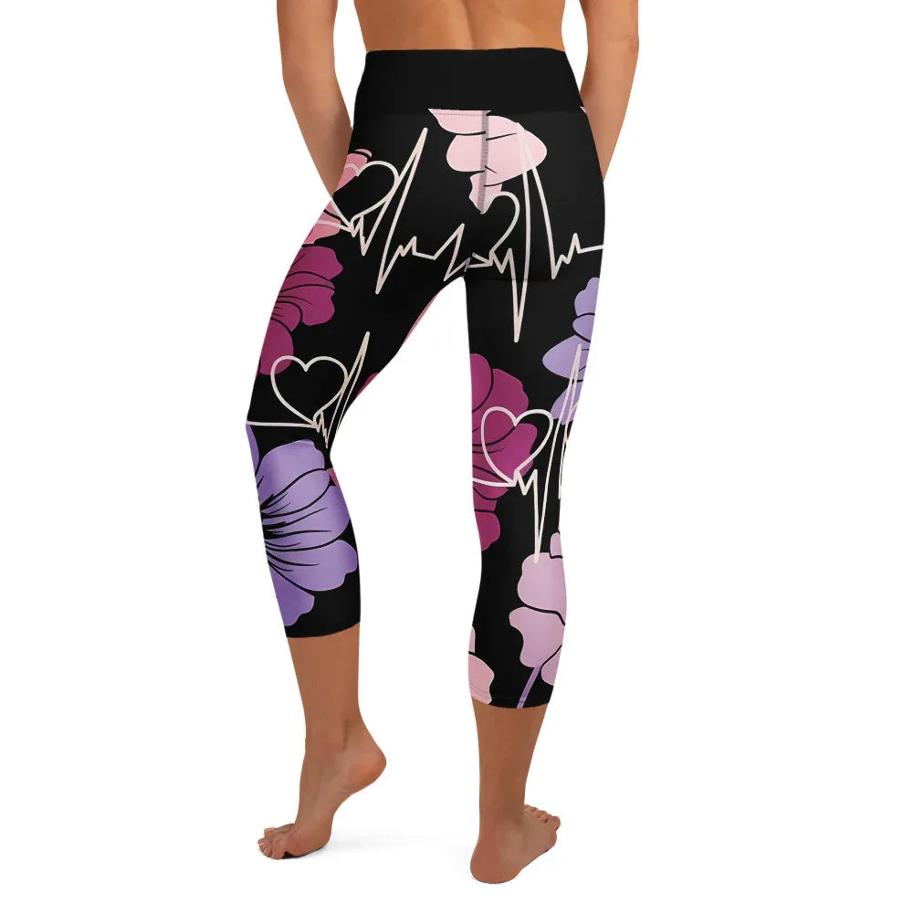 Yoga Capri Leggings Yoga Leggings AwRans Clothing all-over-print-yoga-capri-leggings-white-back-687db41ddd2bf