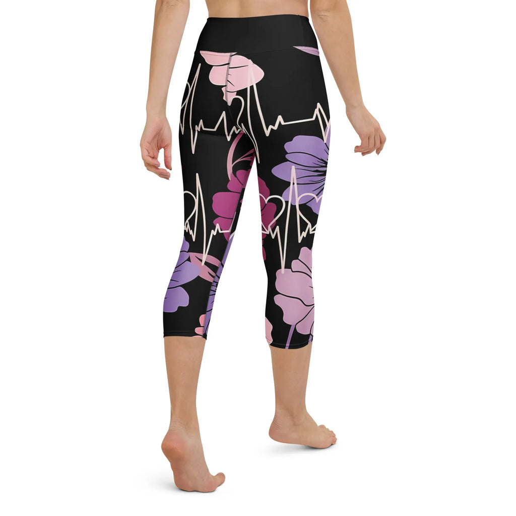 Yoga Capri Leggings Yoga Leggings AwRans Clothing all-over-print-yoga-capri-leggings-white-back-687db41ddd6a0