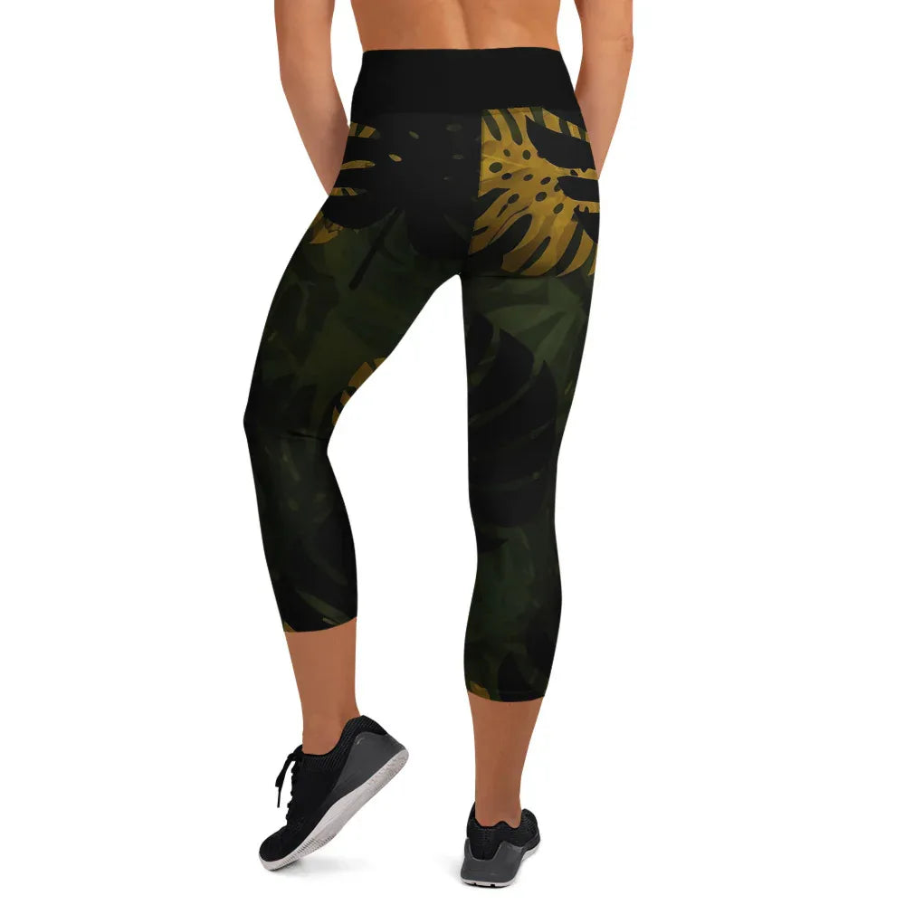 Yoga Capri Leggings Yoga Leggings AwRans Clothing all-over-print-yoga-capri-leggings-white-back-687db452eb4a8