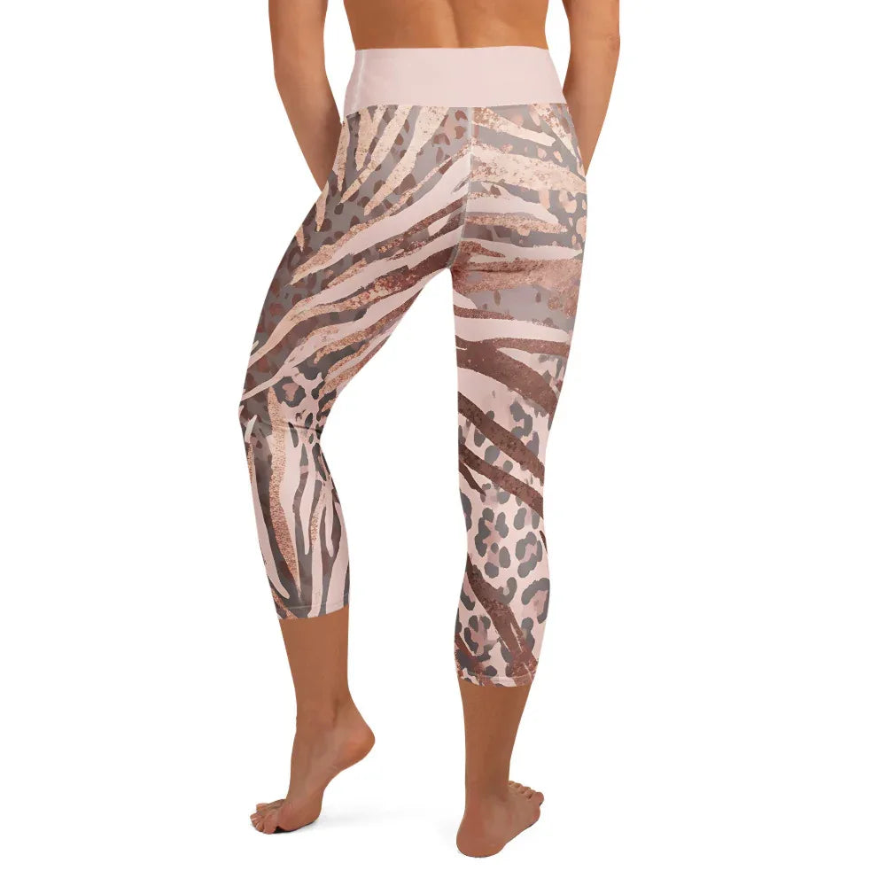 Yoga Capri Leggings Yoga Leggings AwRans Clothing all-over-print-yoga-capri-leggings-white-back-687db4c109f1b
