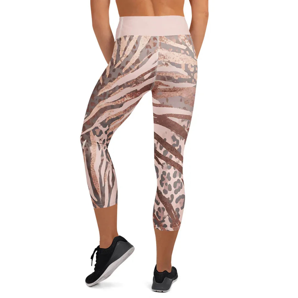 Yoga Capri Leggings Yoga Leggings AwRans Clothing all-over-print-yoga-capri-leggings-white-back-687db4c10b6c9