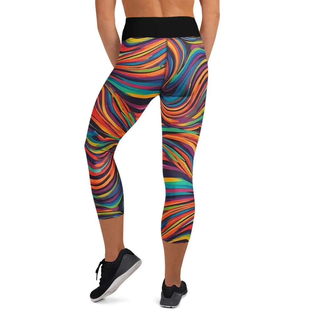 Yoga Capri Leggings Yoga Leggings AwRans Clothing all-over-print-yoga-capri-leggings-white-back-687db52c039c3