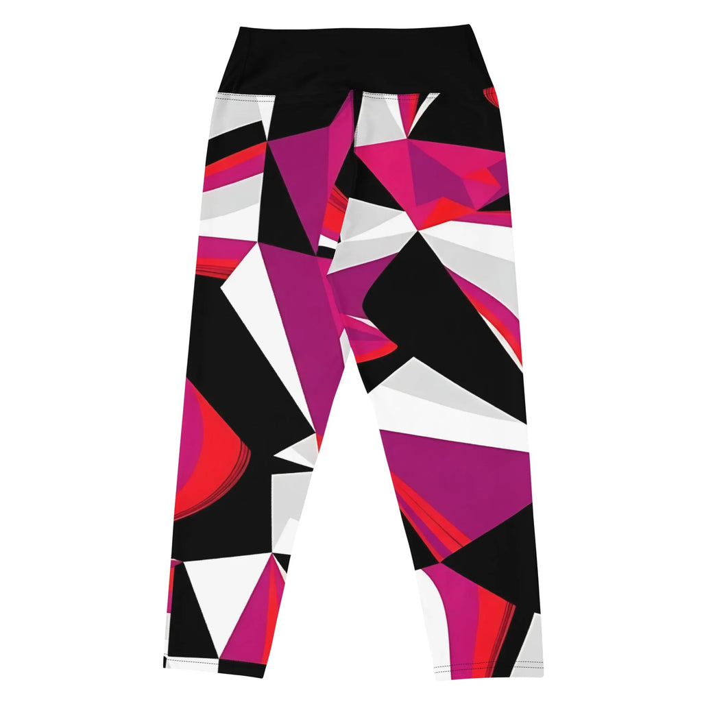 Yoga Capri Leggings Yoga Leggings AwRans Clothing all-over-print-yoga-capri-leggings-white-back-687db55f8b3b4