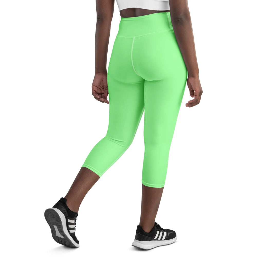 Yoga Capri Leggings Yoga Leggings AwRans Clothing all-over-print-yoga-capri-leggings-white-back-687db75c40f81