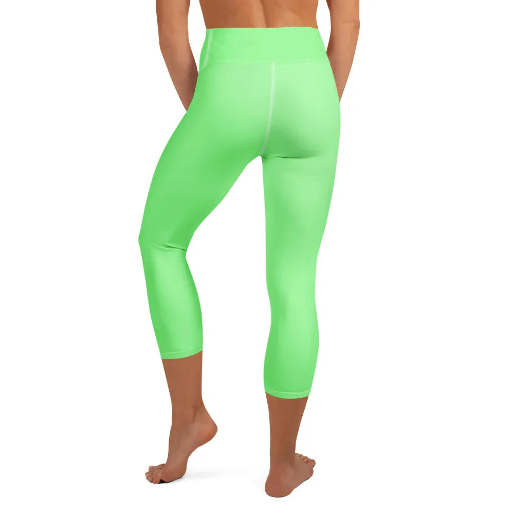 Yoga Capri Leggings Yoga Leggings AwRans Clothing all-over-print-yoga-capri-leggings-white-back-687db75c412aa