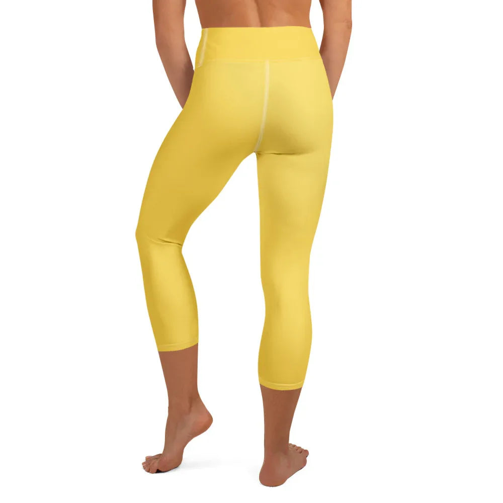 Yoga Capri Leggings Yoga Leggings AwRans Clothing all-over-print-yoga-capri-leggings-white-back-687db7fe49585