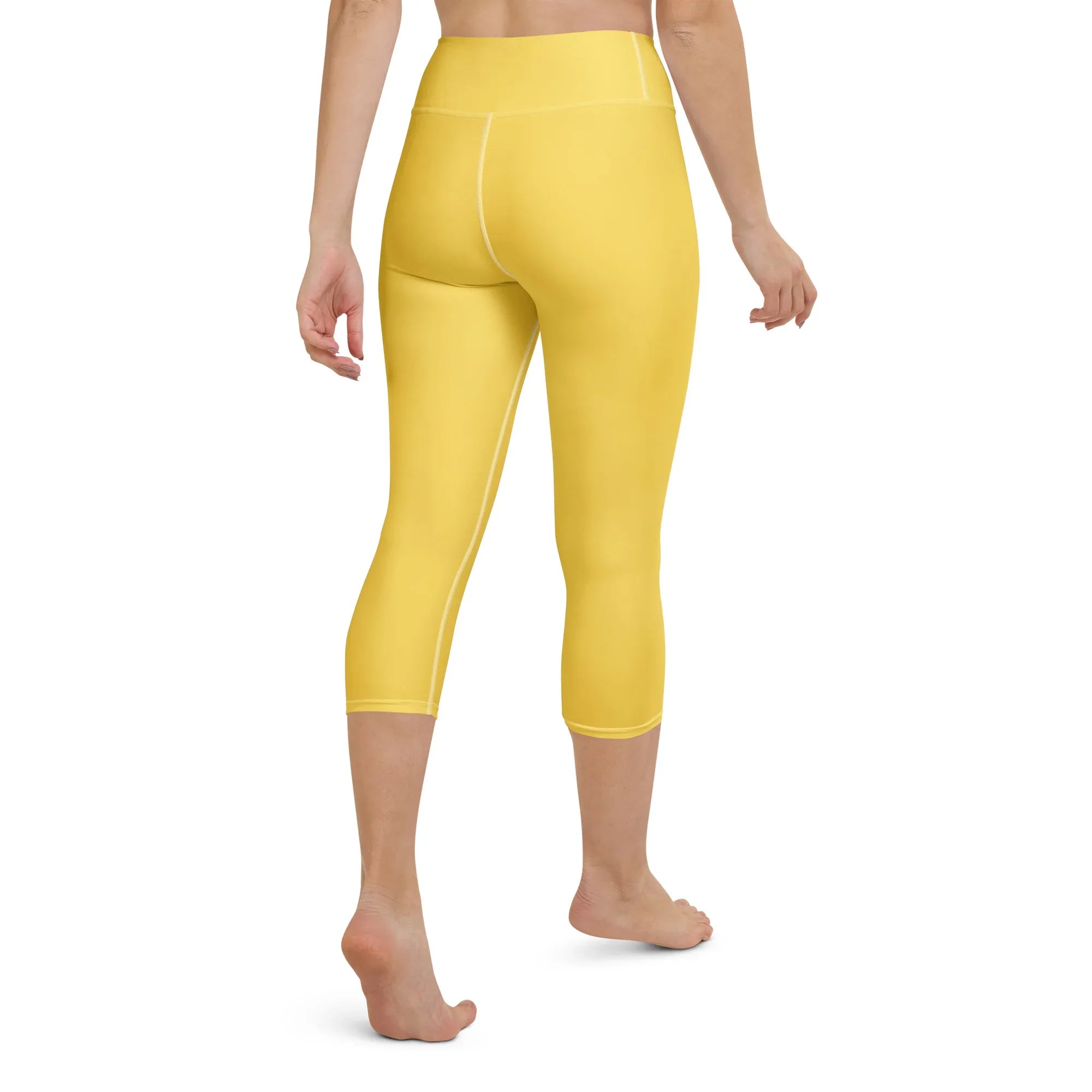 Yoga Capri Leggings Yoga Leggings AwRans Clothing all-over-print-yoga-capri-leggings-white-back-687db7fe497dc