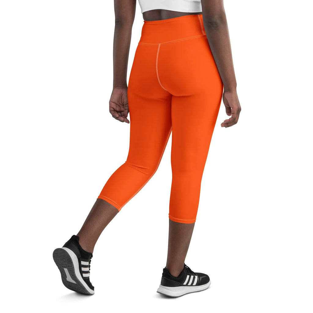Yoga Capri Leggings Yoga Leggings AwRans Clothing all-over-print-yoga-capri-leggings-white-back-687db8347ce25