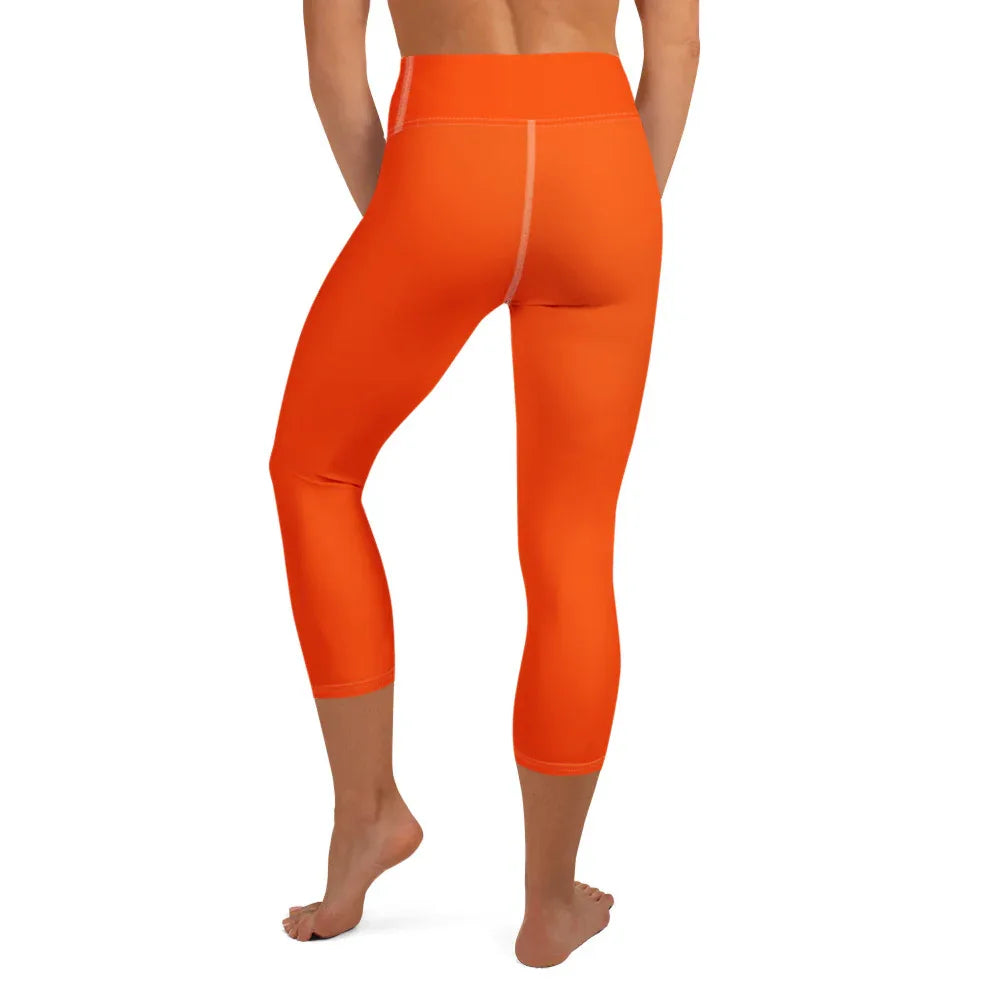 Yoga Capri Leggings Yoga Leggings AwRans Clothing all-over-print-yoga-capri-leggings-white-back-687db8347d29c
