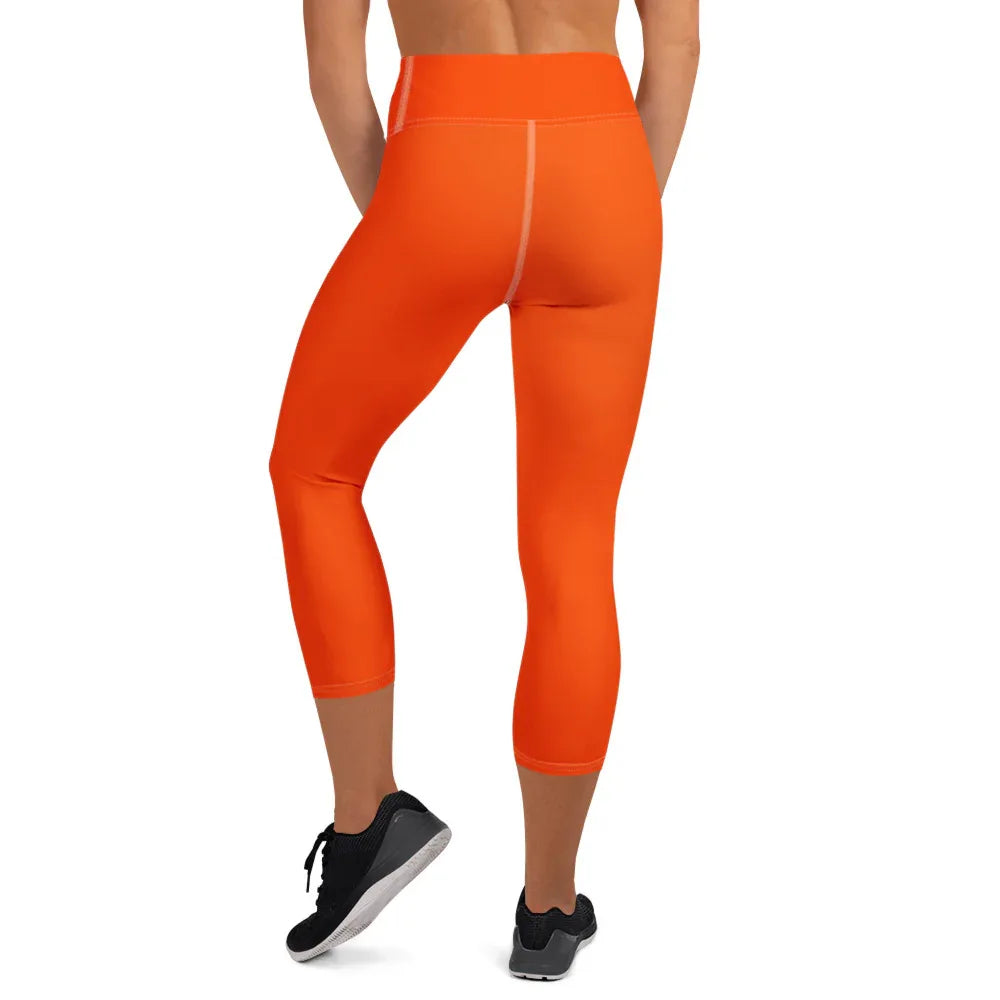Yoga Capri Leggings Yoga Leggings AwRans Clothing all-over-print-yoga-capri-leggings-white-back-687db8347df08