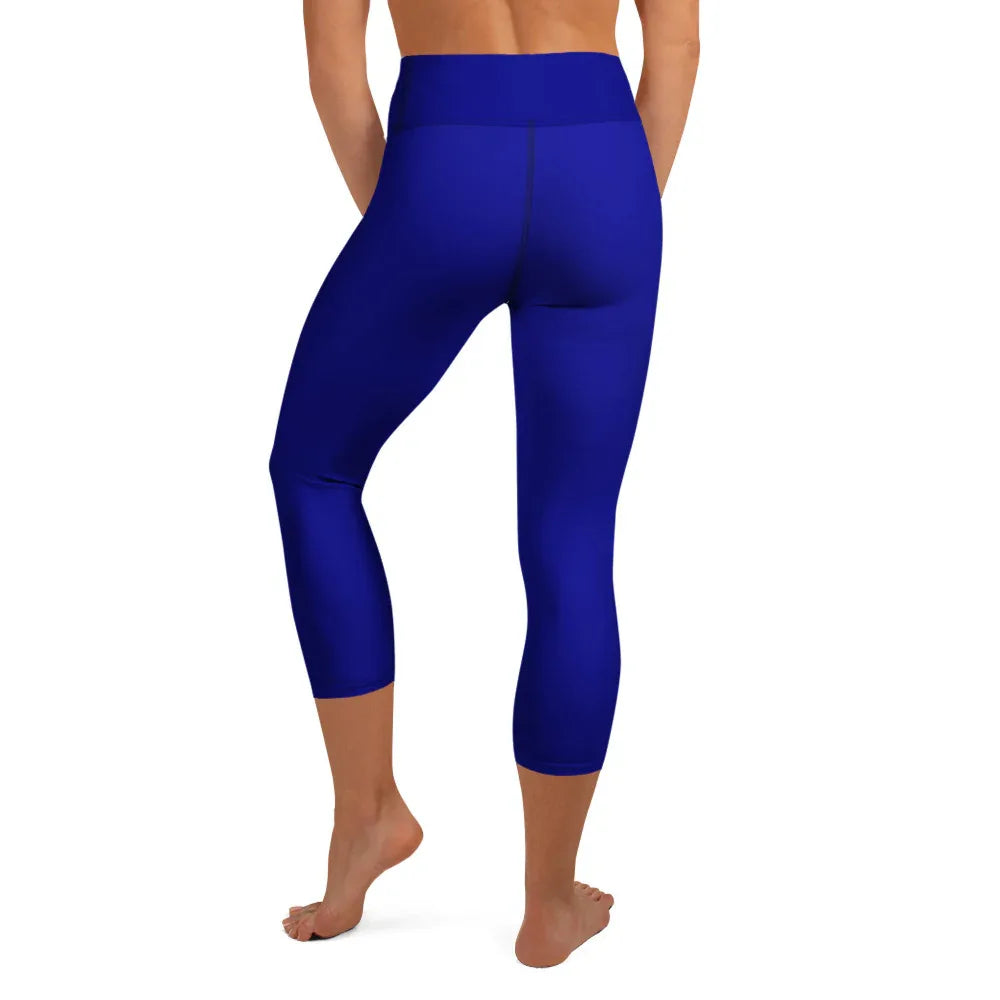 Yoga Capri Leggings Yoga Leggings AwRans Clothing all-over-print-yoga-capri-leggings-white-back-687db8a381936